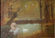 Nicola Forcella Le bain avec les cignes oil painting picture wholesale